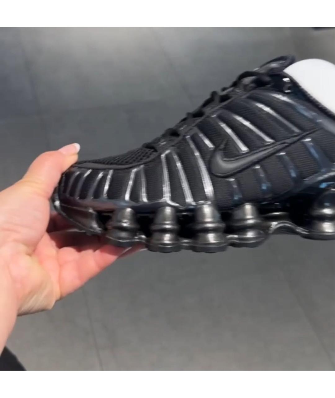 NIKE Черные кожаные кроссовки, фото 5