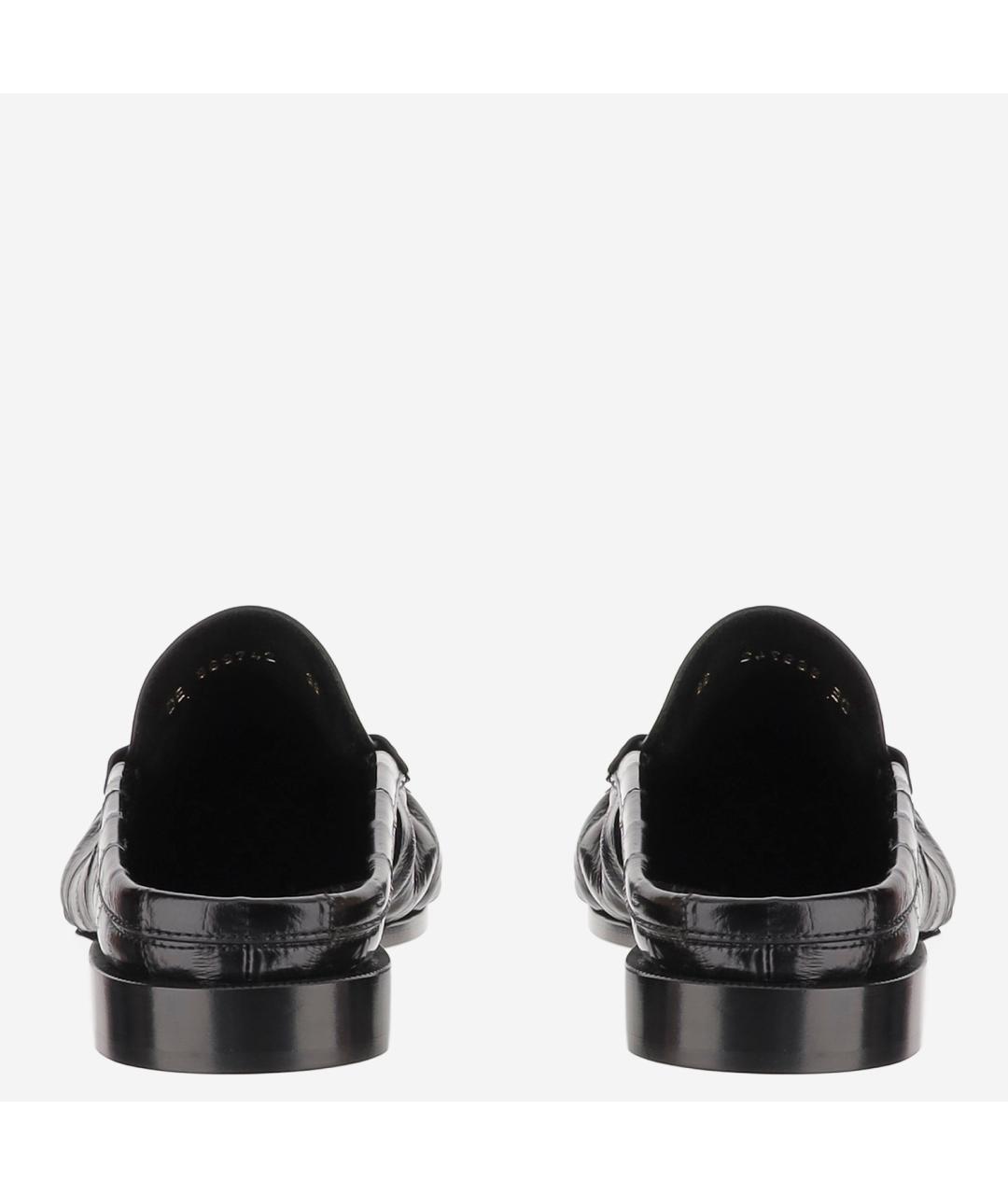 SAINT LAURENT Черные кожаные мюли, фото 4