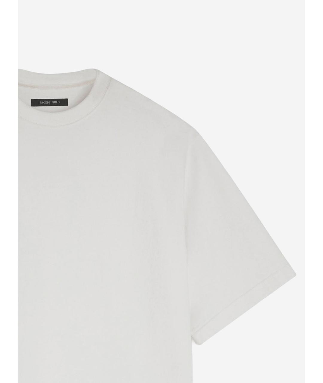 PHOEBE PHILO Белая хлопковая футболка, фото 3