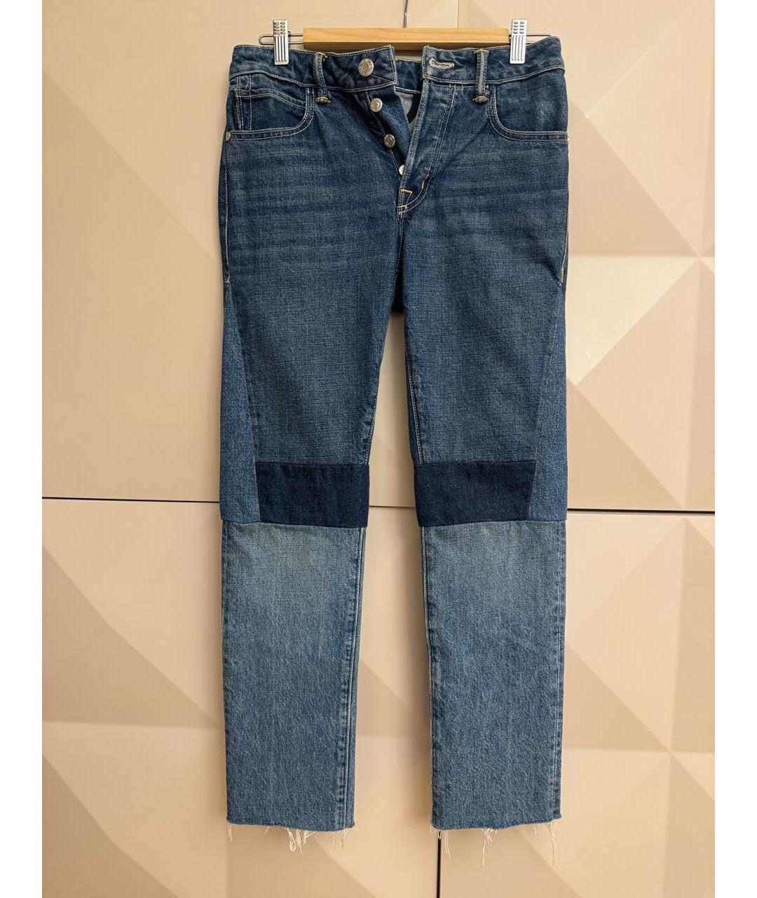 HELMUT LANG Синие хлопковые прямые джинсы, фото 6