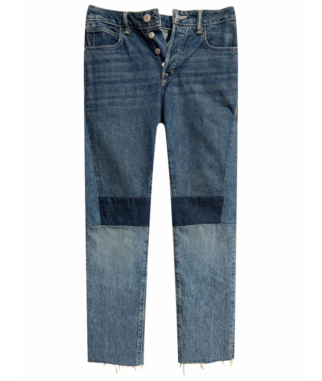 HELMUT LANG Синие хлопковые прямые джинсы, фото 1