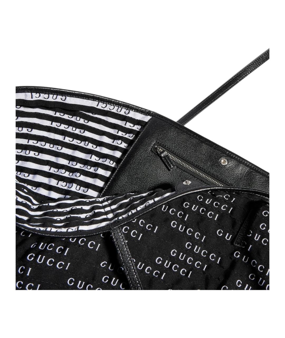 GUCCI Черная тканевая сумка тоут, фото 3