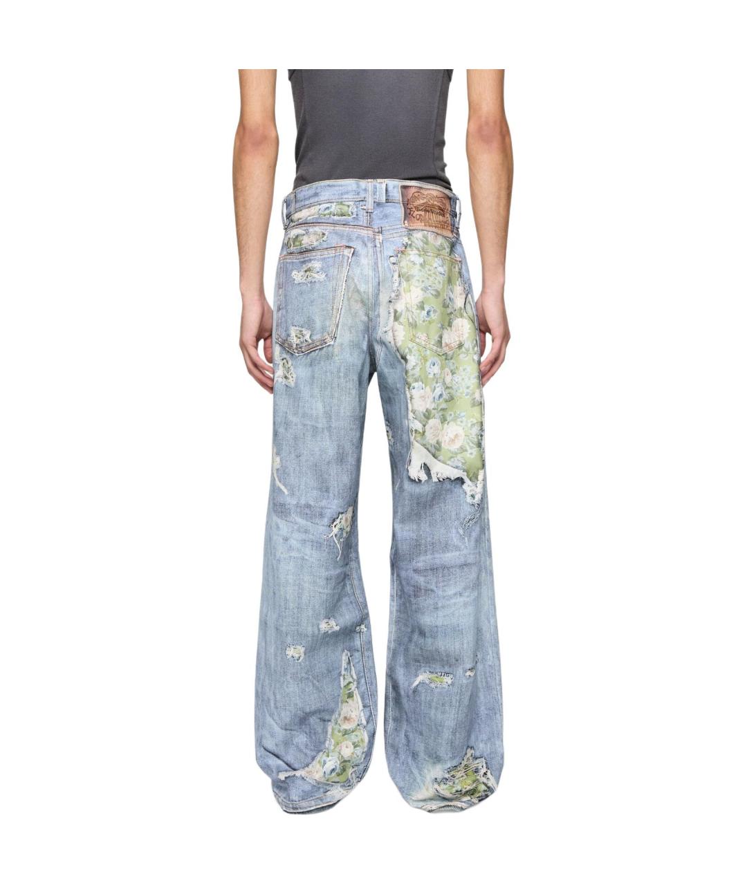 ACNE STUDIOS Голубые хлопковые прямые джинсы, фото 4