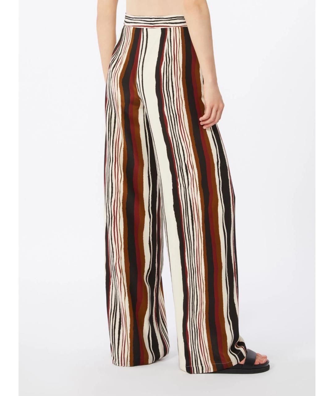 MAX MARA STUDIO Мульти шелковые брюки широкие, фото 4