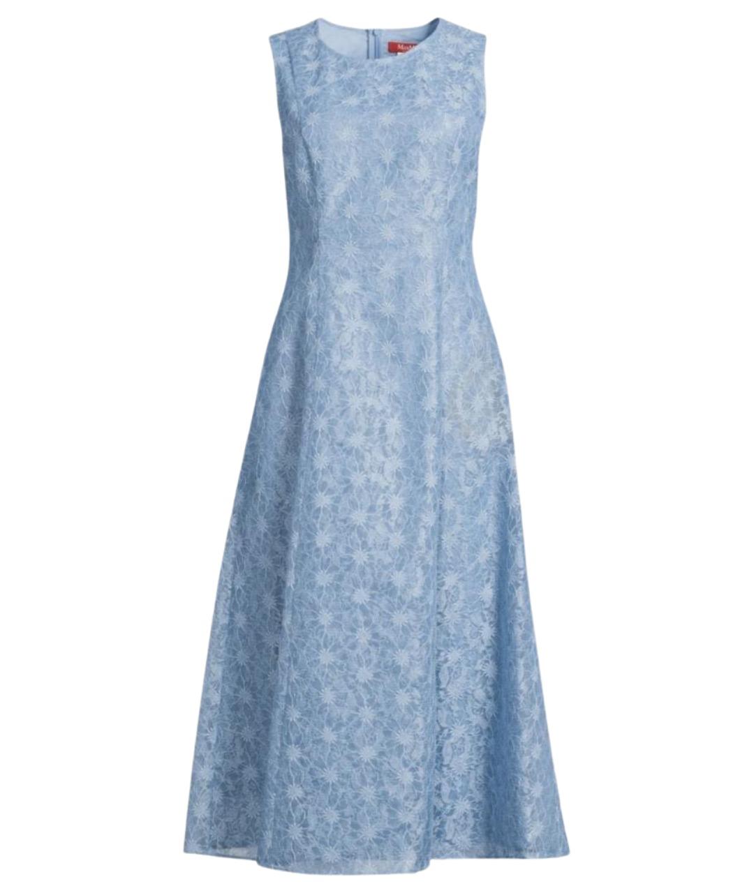 MAX MARA STUDIO Голубое полиэстеровое повседневное платье, фото 1