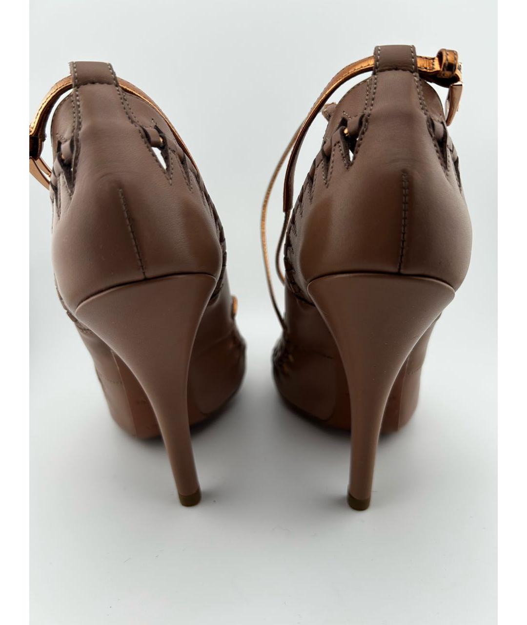 ALAIA Бежевые кожаные туфли, фото 4