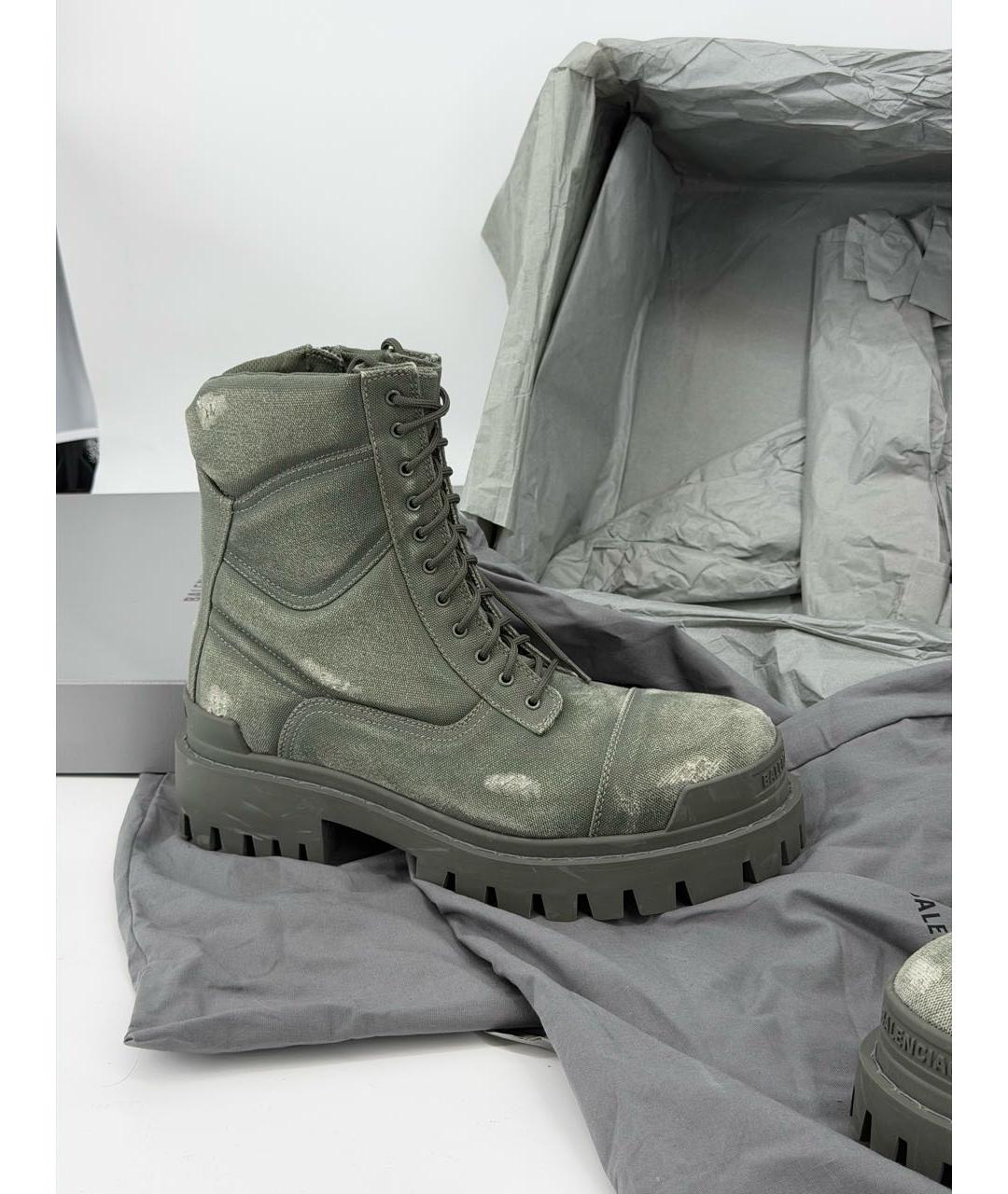 BALENCIAGA Хаки замшевые ботинки, фото 5