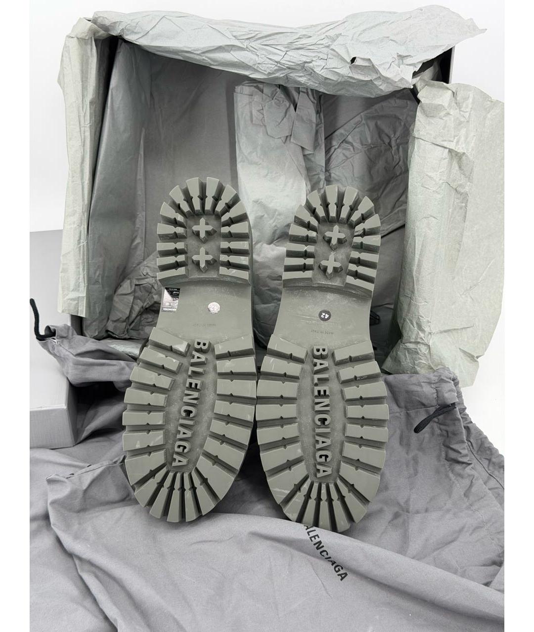 BALENCIAGA Хаки замшевые ботинки, фото 4