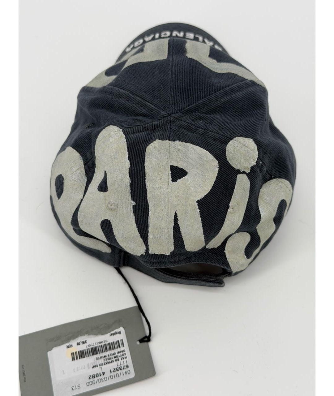 BALENCIAGA Темно-синяя хлопковая кепка, фото 2