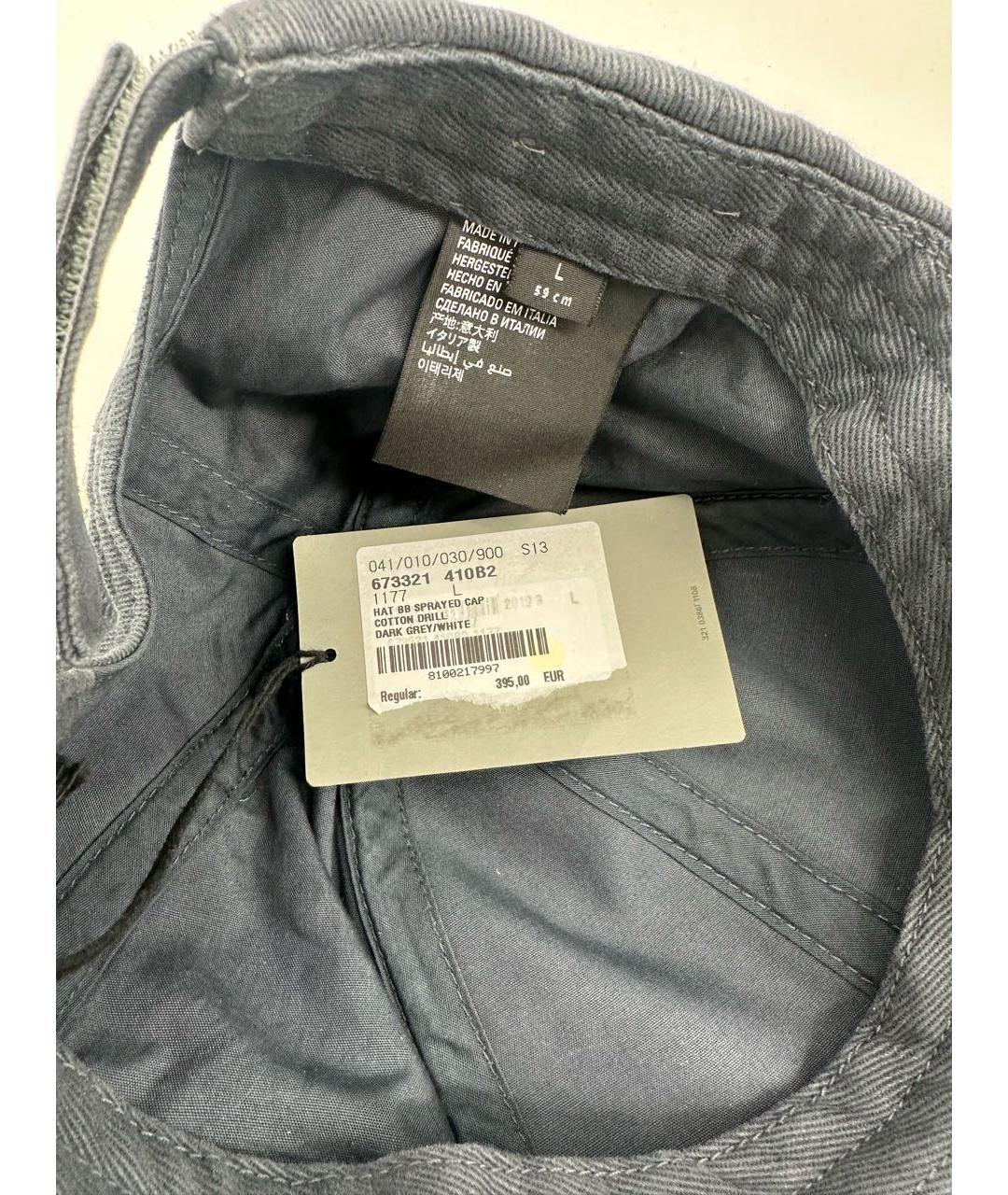 BALENCIAGA Темно-синяя хлопковая кепка, фото 3