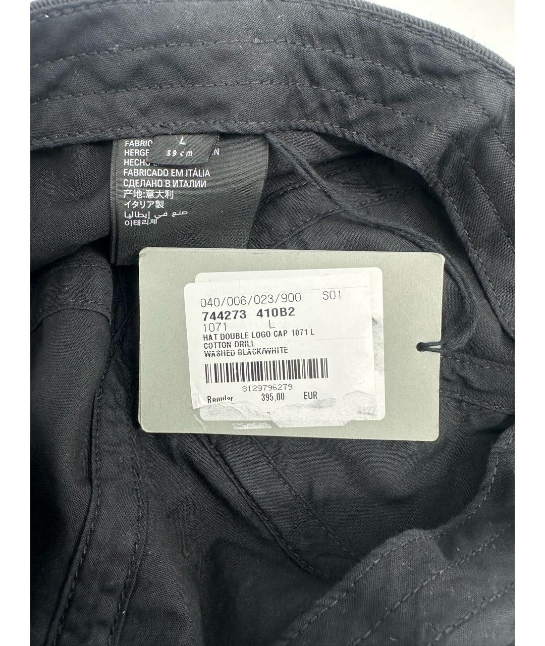 BALENCIAGA Черная хлопковая кепка, фото 3