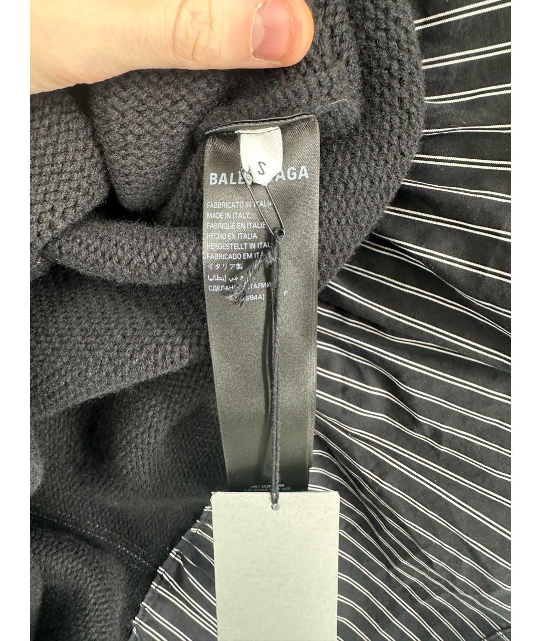 BALENCIAGA Черный шерстяной джемпер / свитер, фото 3