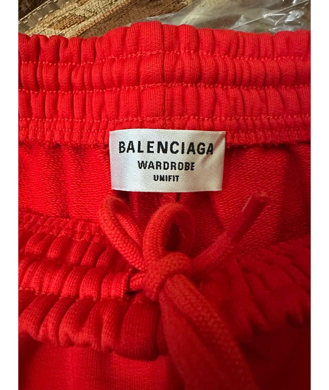 BALENCIAGA Красные хлопковые шорты, фото 2