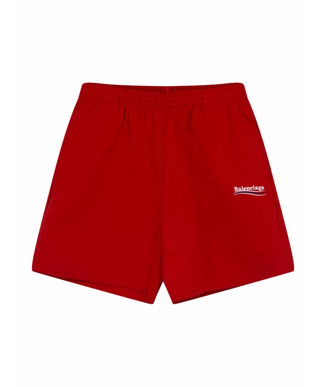 BALENCIAGA Красные хлопковые шорты, фото 1