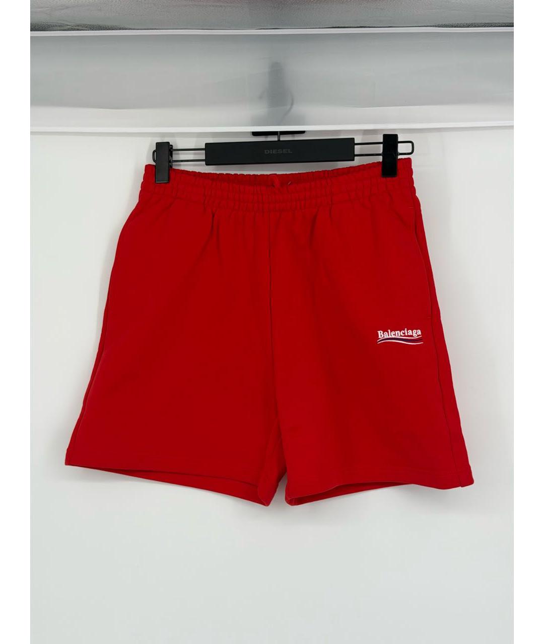 BALENCIAGA Красные хлопковые шорты, фото 5