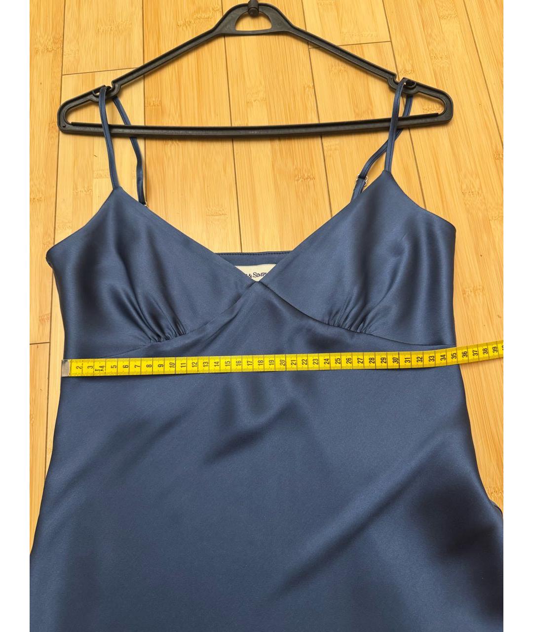 REPRESENT Темно-синее вискозное коктейльное платье, фото 5