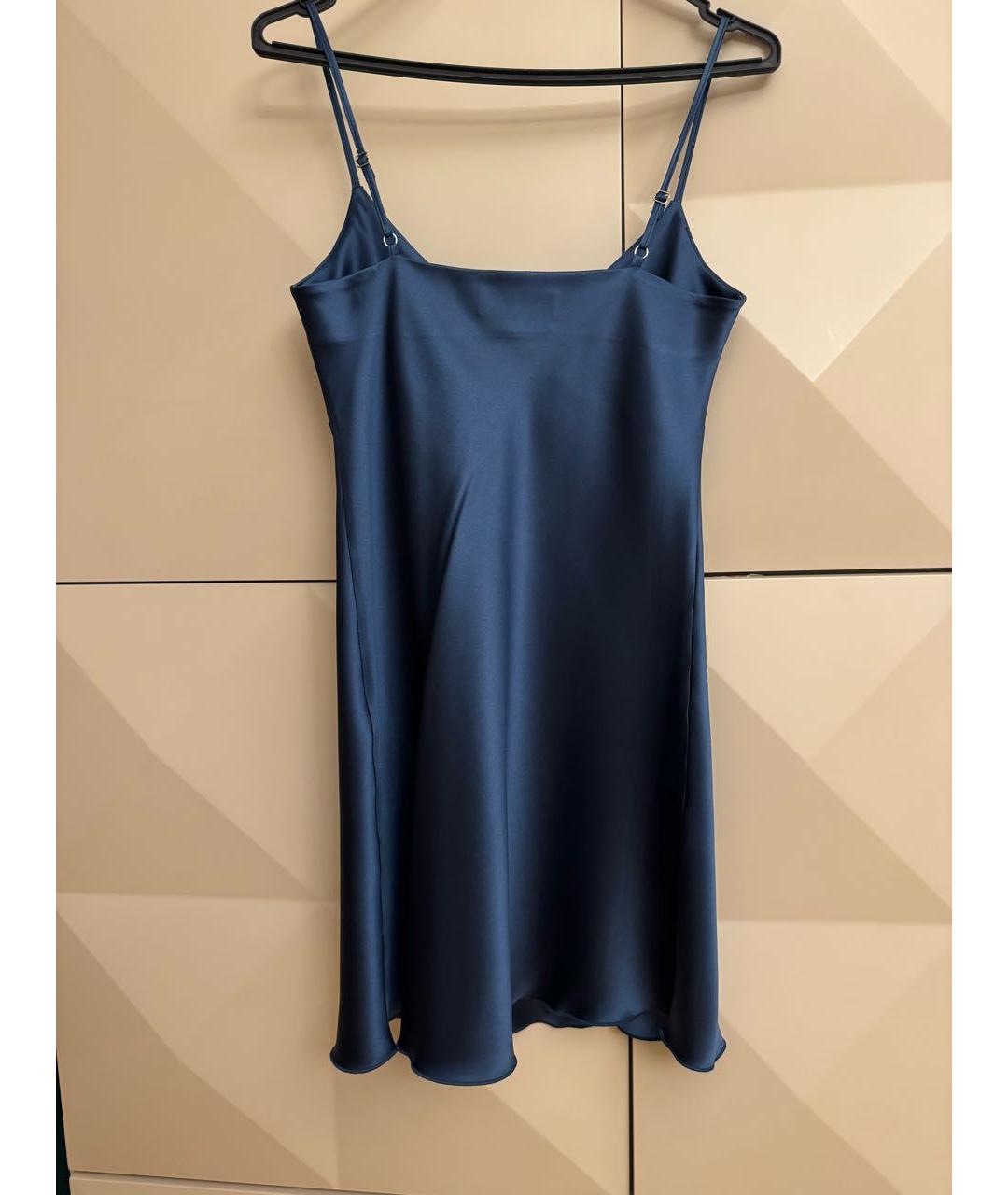 REPRESENT Темно-синее вискозное коктейльное платье, фото 2