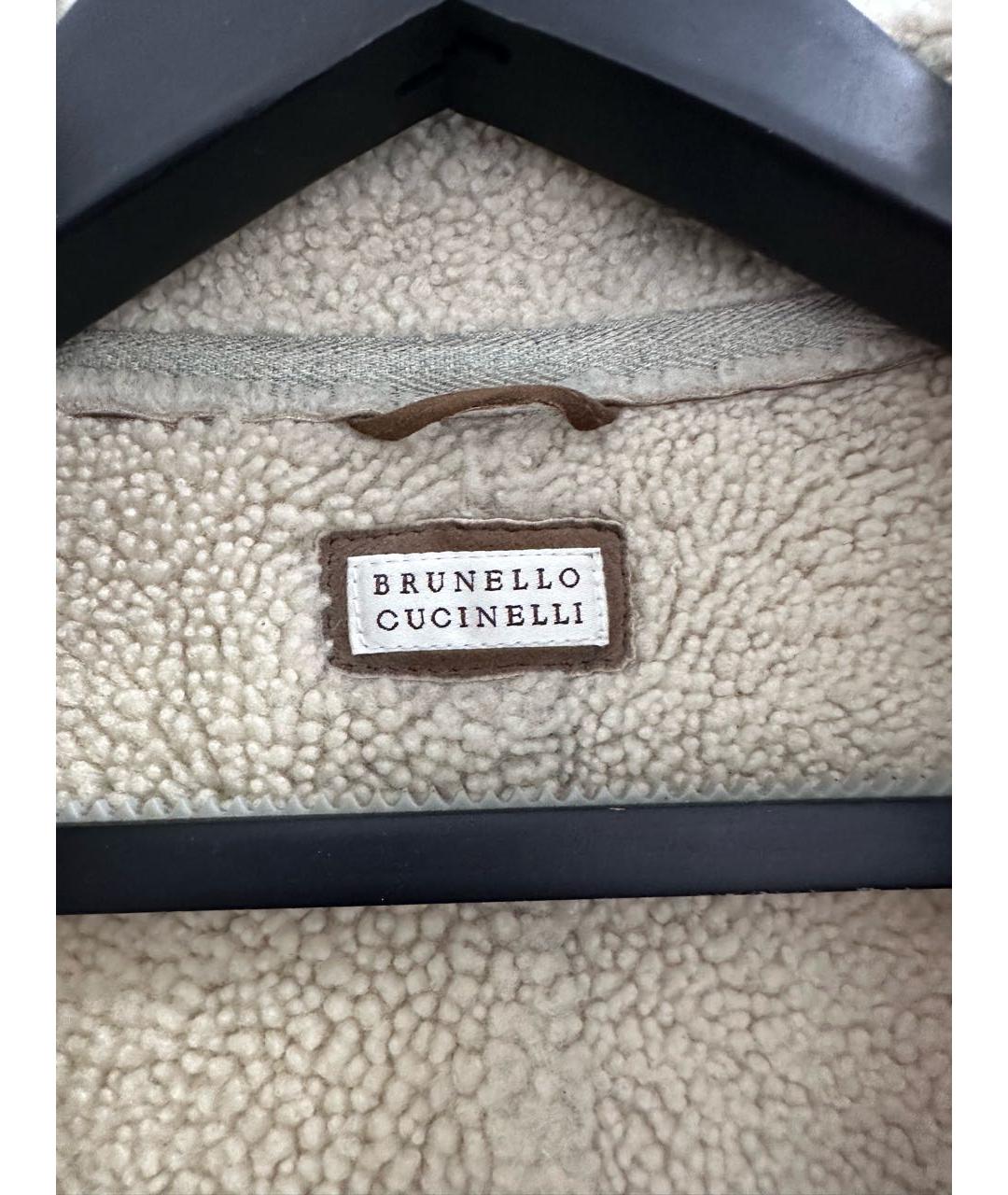 BRUNELLO CUCINELLI Коричневая замшевая дубленка/шуба, фото 3