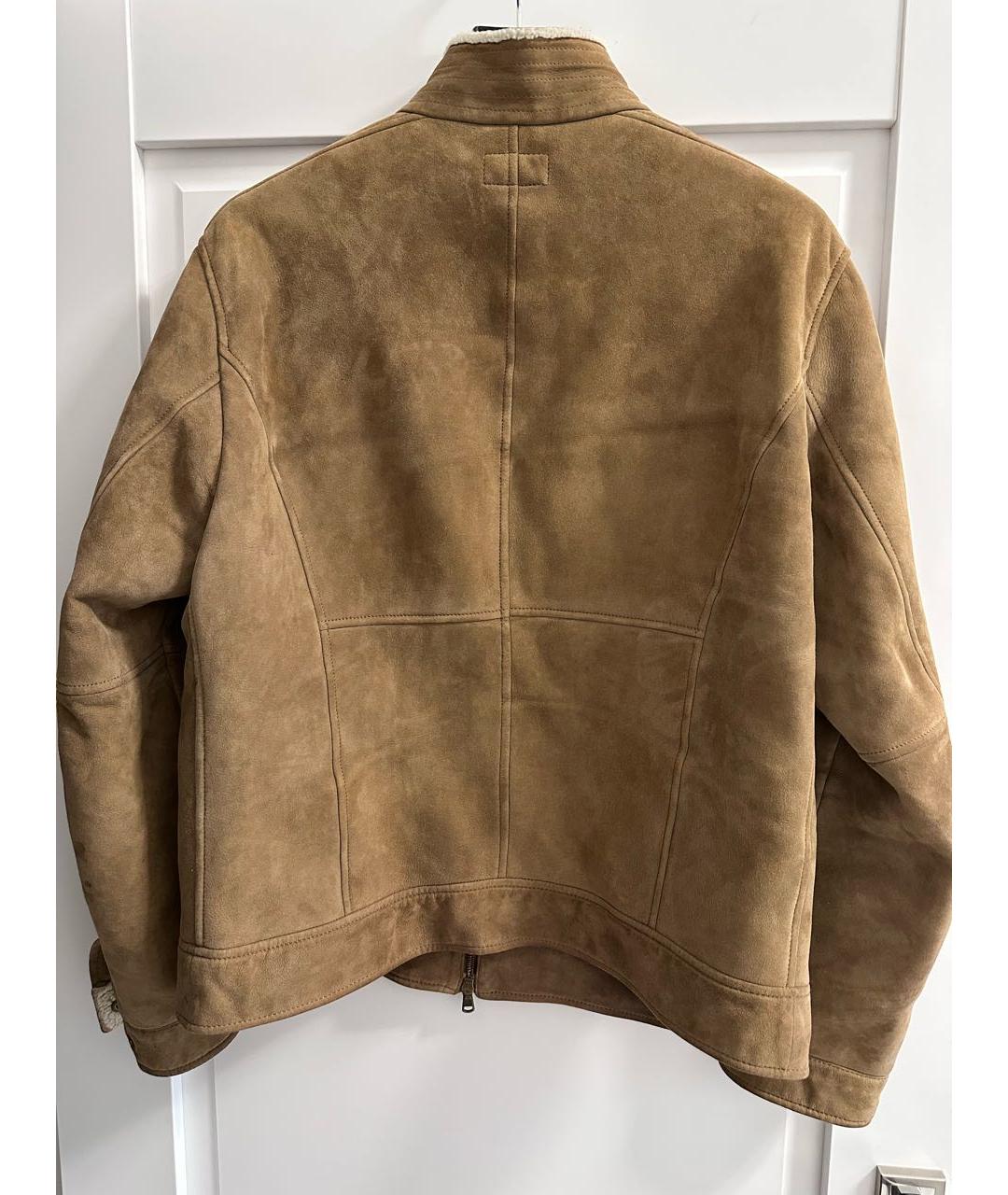 BRUNELLO CUCINELLI Коричневая замшевая дубленка/шуба, фото 2