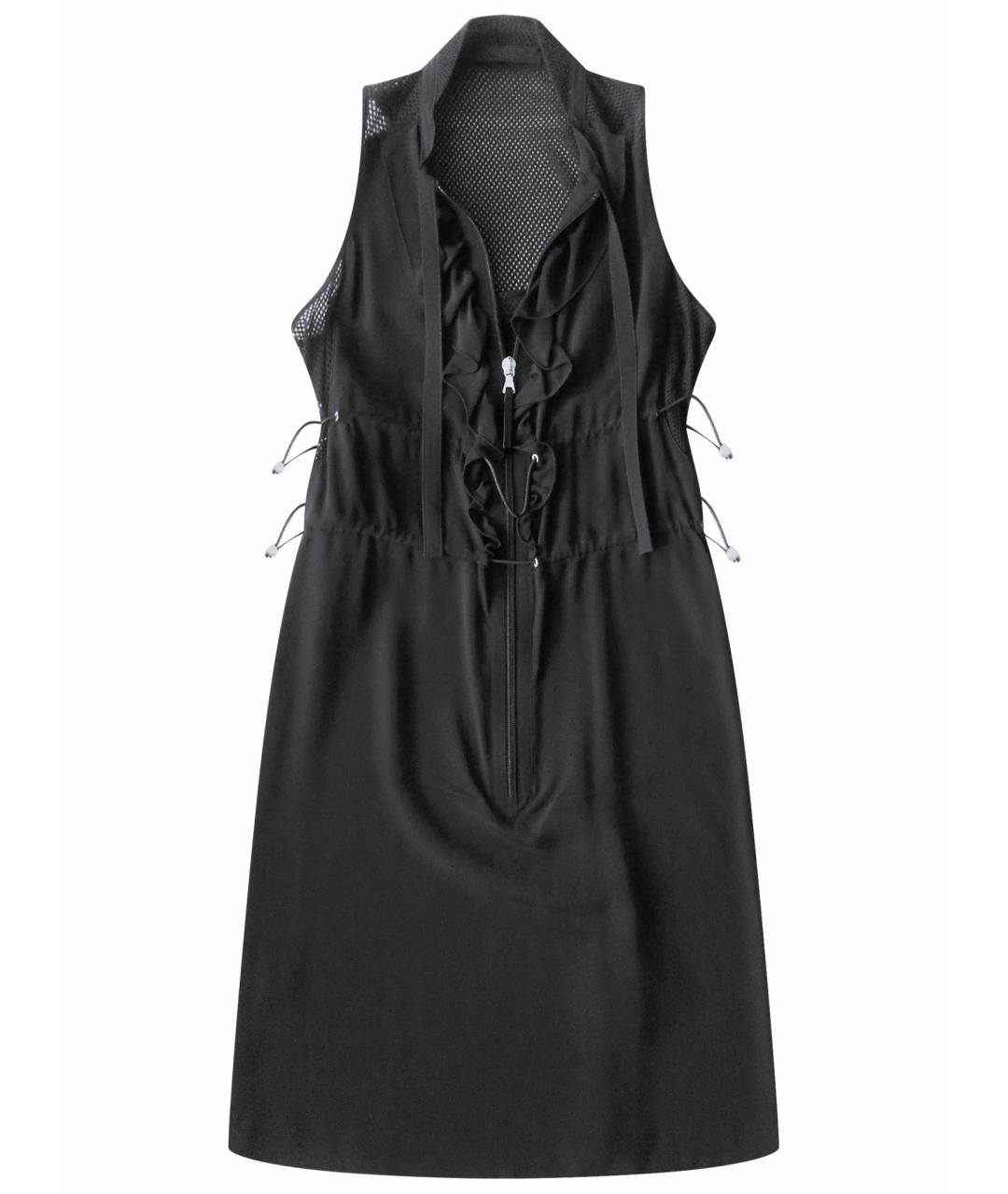 PRADA Черное шелковое платье, фото 1