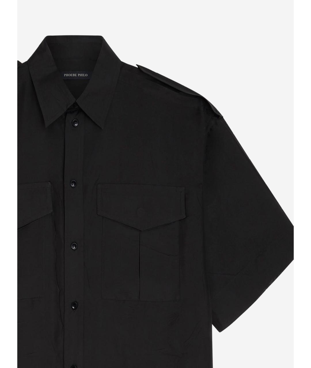 PHOEBE PHILO Черная хлопковая рубашка, фото 3