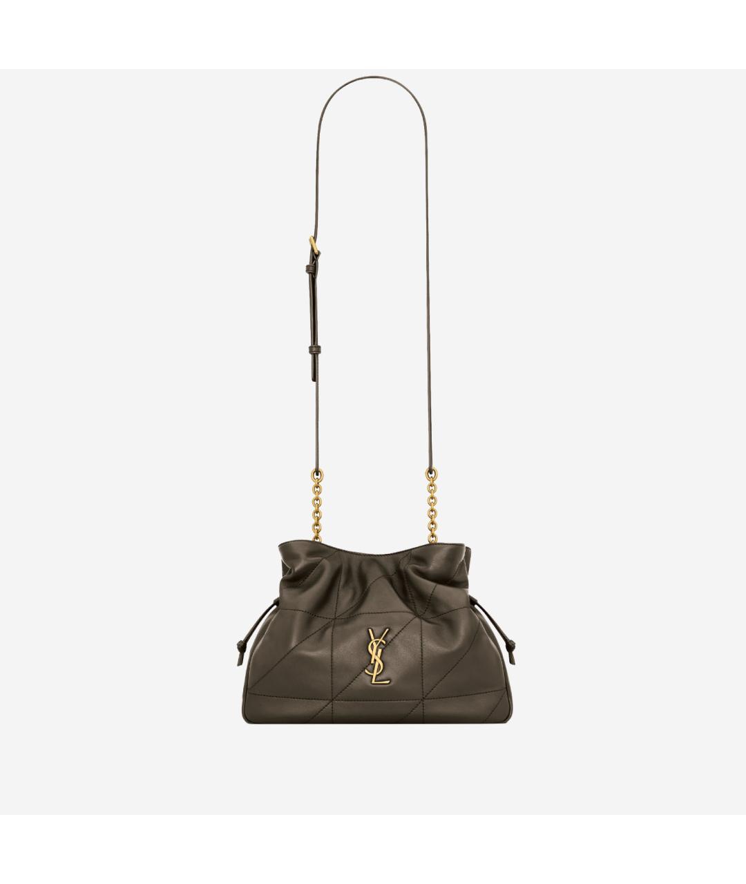 SAINT LAURENT Зеленая кожаная сумка через плечо, фото 1