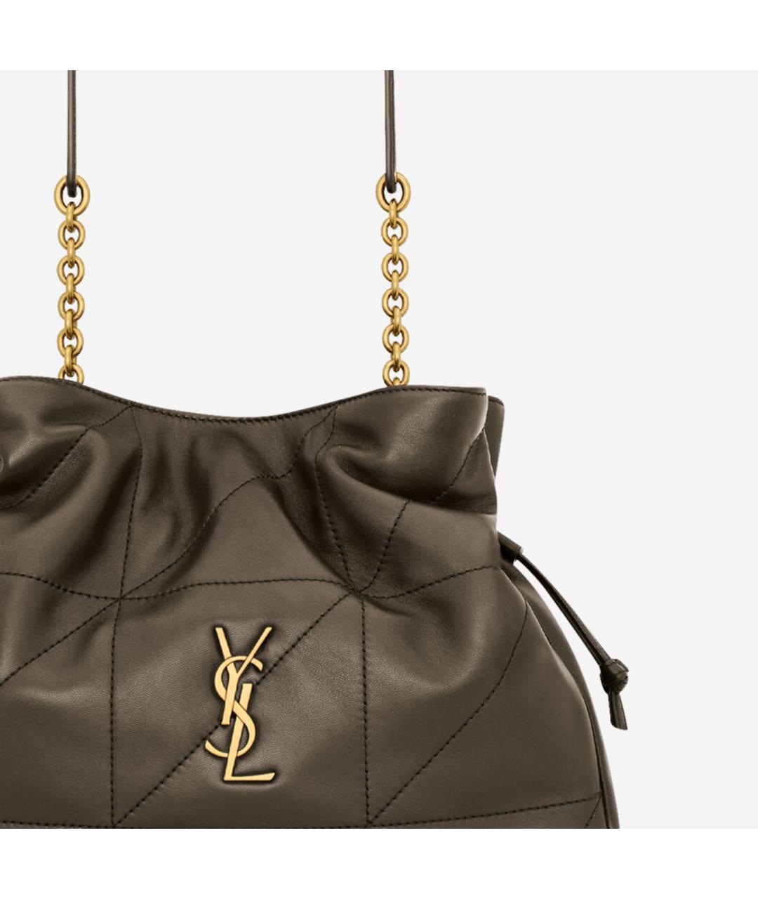 SAINT LAURENT Зеленая кожаная сумка через плечо, фото 4