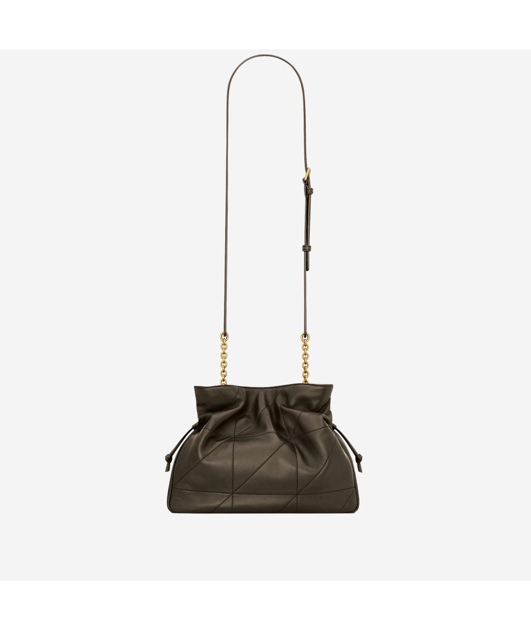 SAINT LAURENT Зеленая кожаная сумка через плечо, фото 3