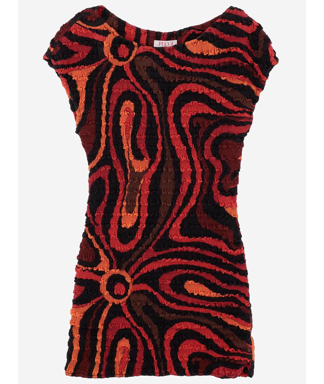 EMILIO PUCCI Мульти полиэстеровое повседневное платье, фото 1