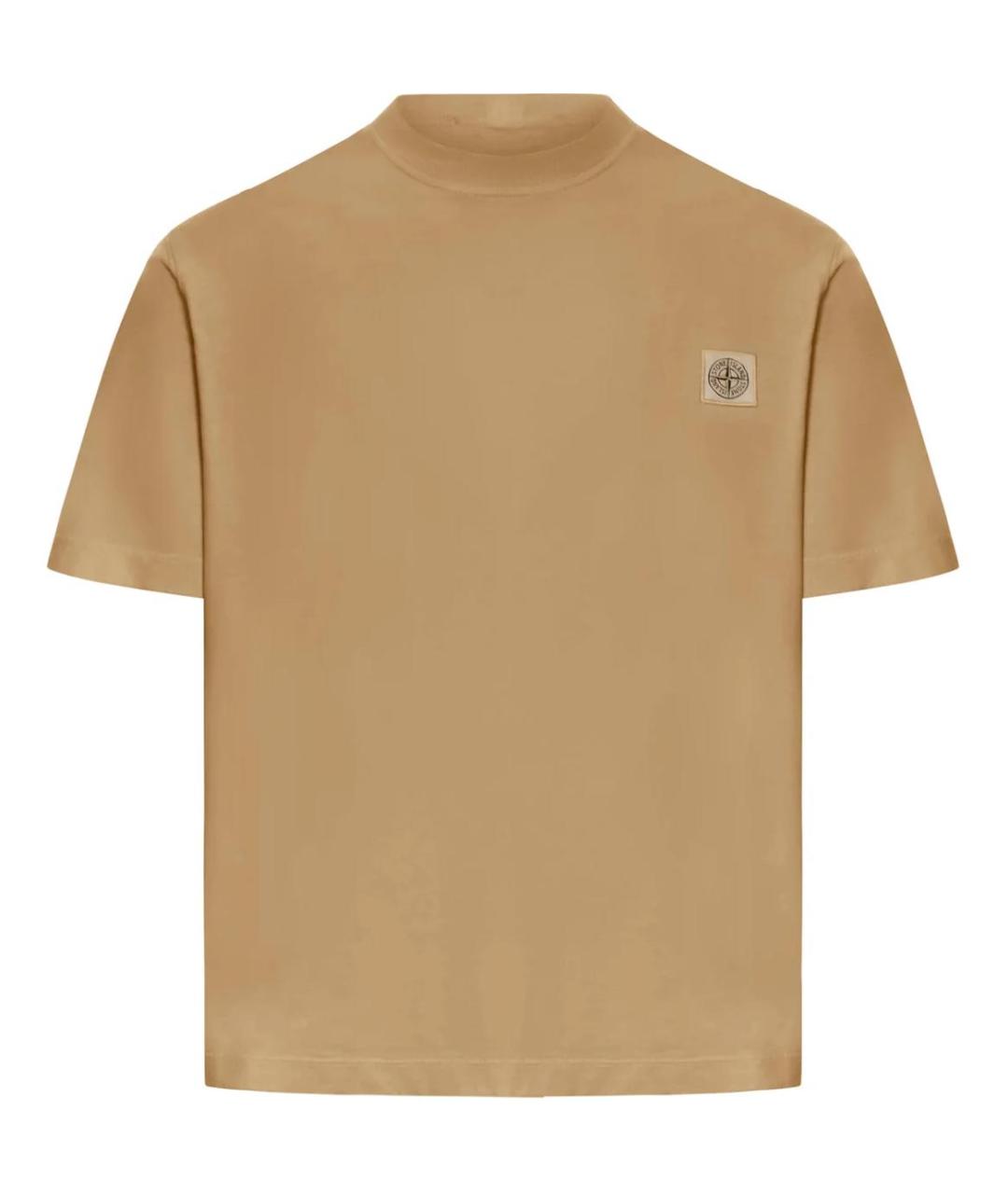 STONE ISLAND Коричневая футболка, фото 1
