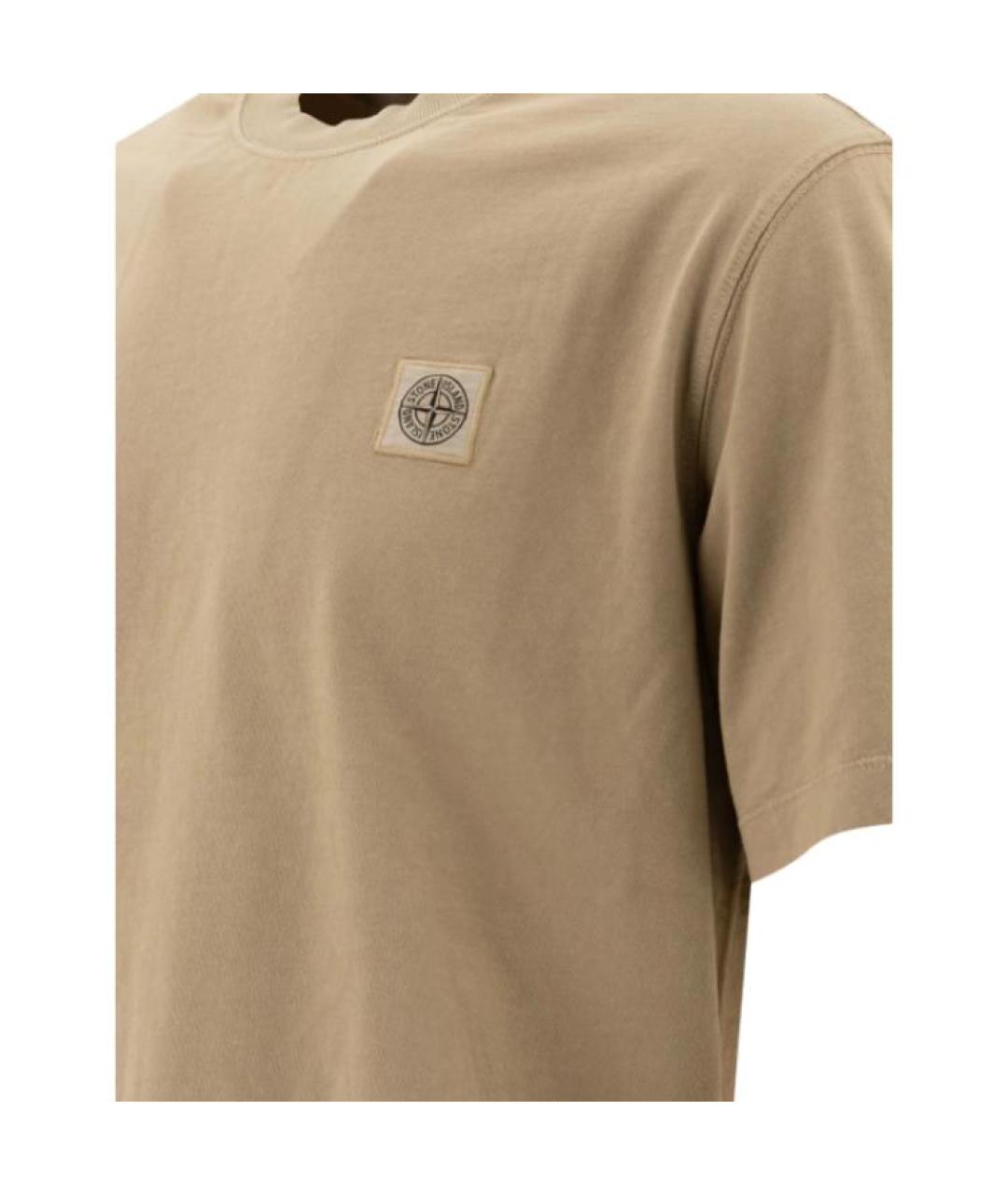 STONE ISLAND Коричневая футболка, фото 4