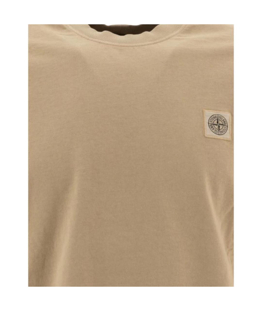 STONE ISLAND Коричневая футболка, фото 3