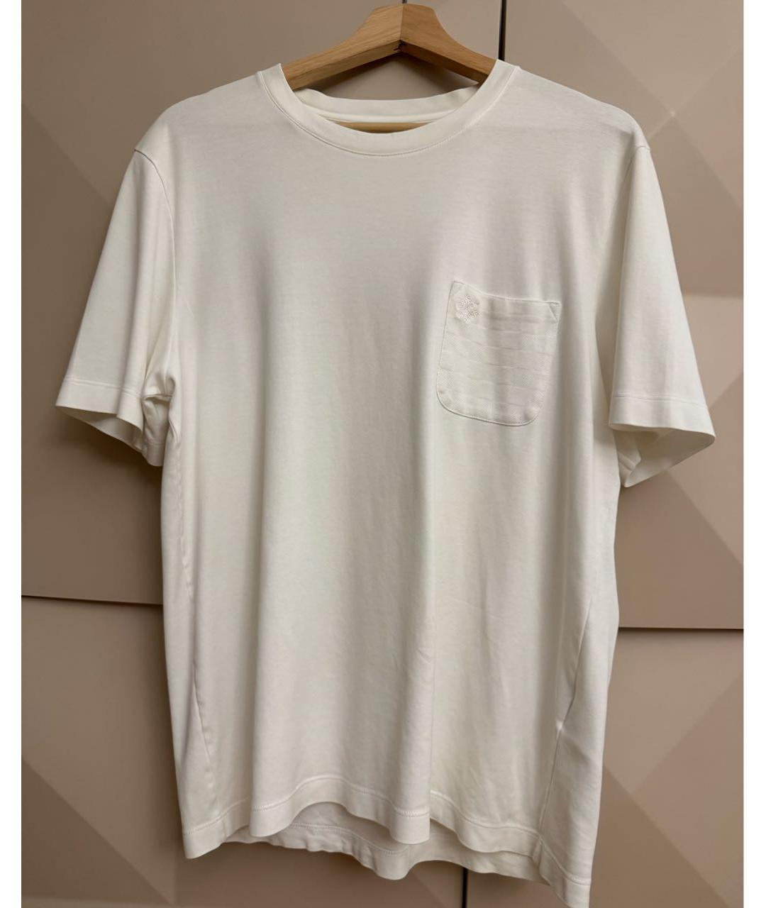 LOUIS VUITTON Белая хлопковая футболка, фото 8