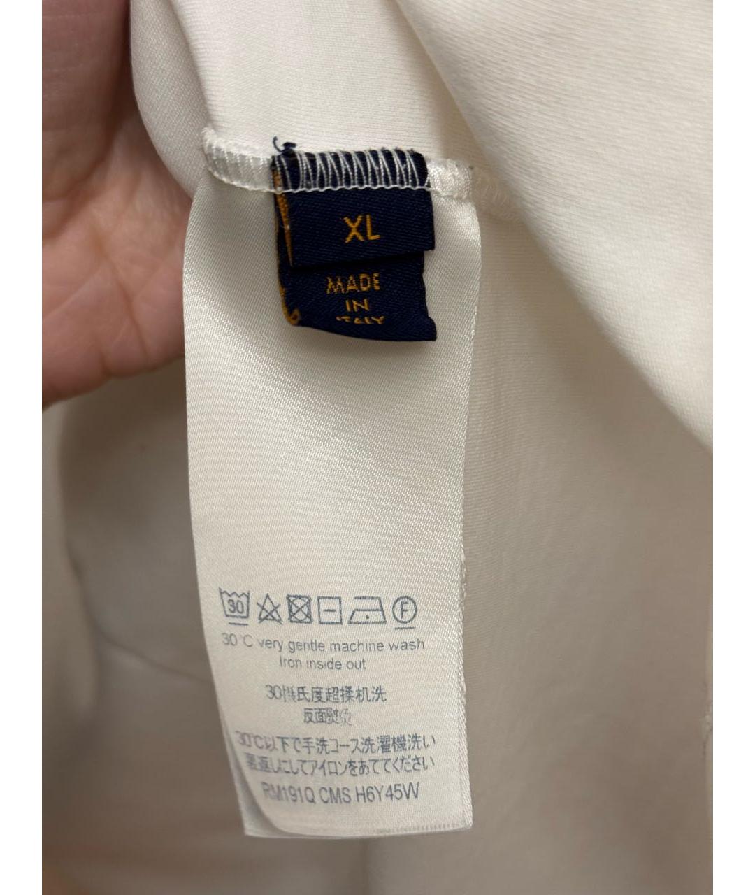 LOUIS VUITTON Белая хлопковая футболка, фото 4