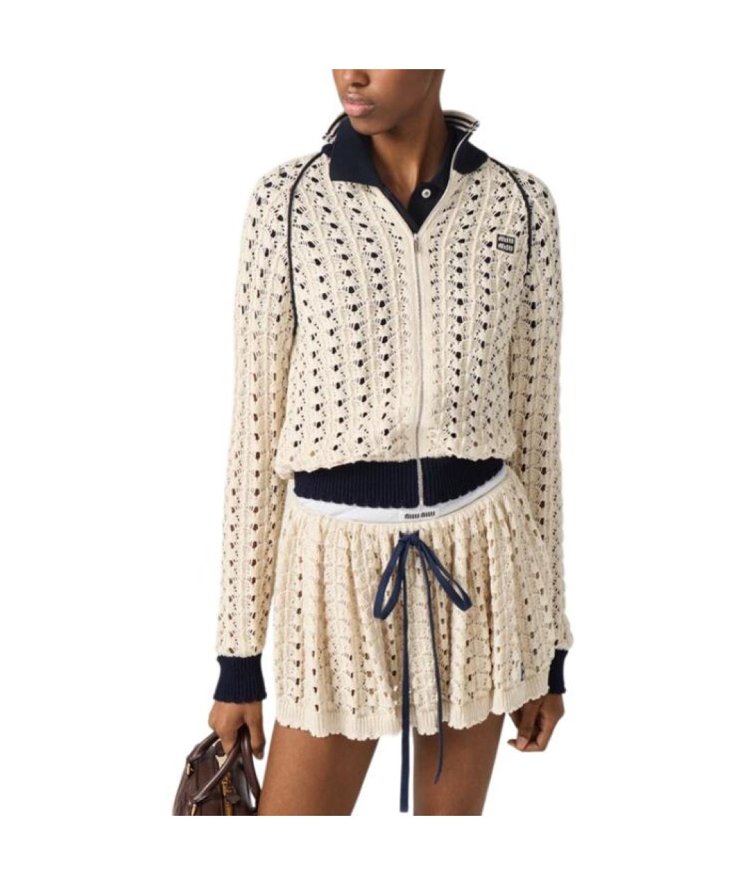 MIU MIU Бежевый джемпер / свитер, фото 3