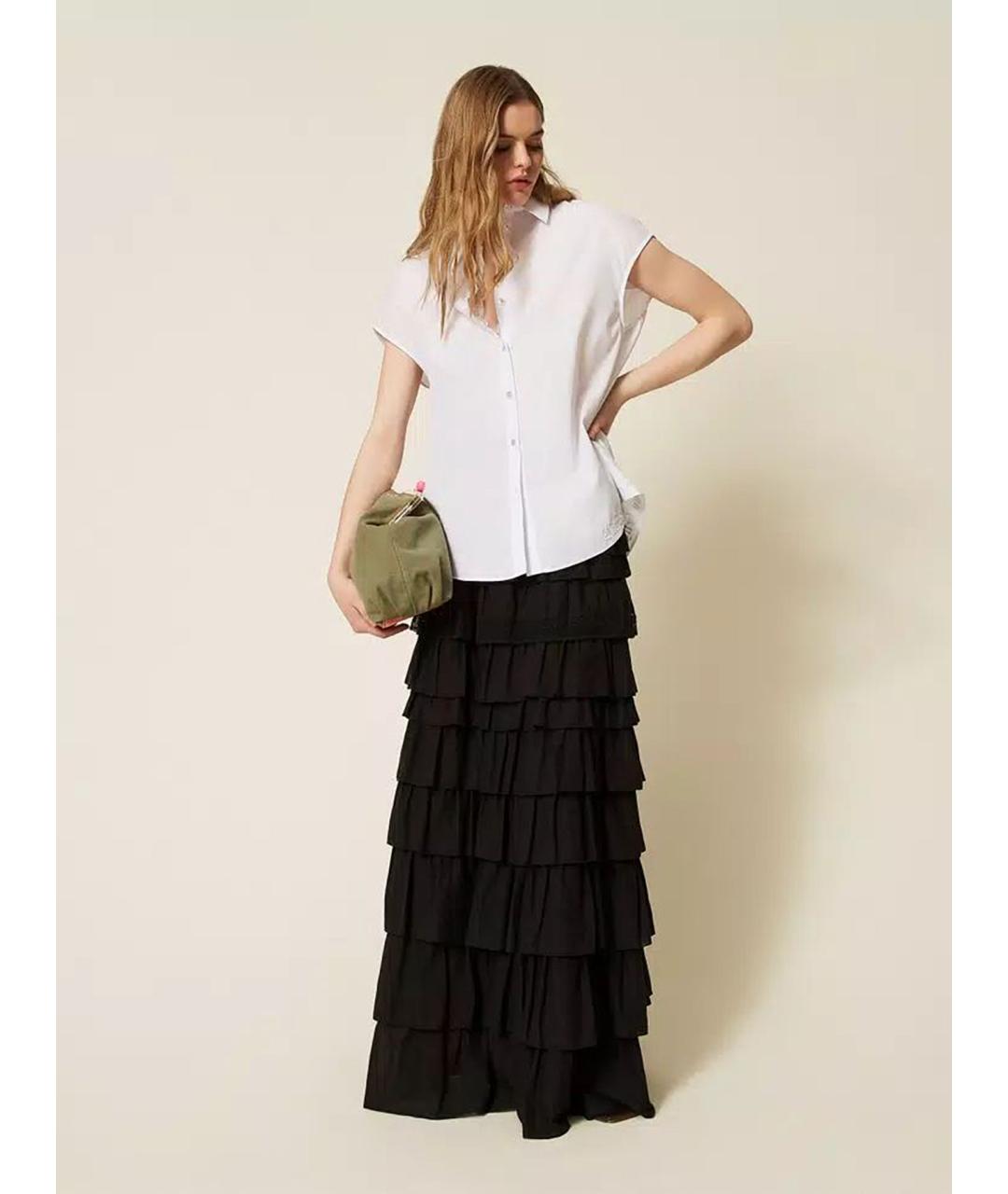 TWIN-SET Белая хлопковая рубашка, фото 2