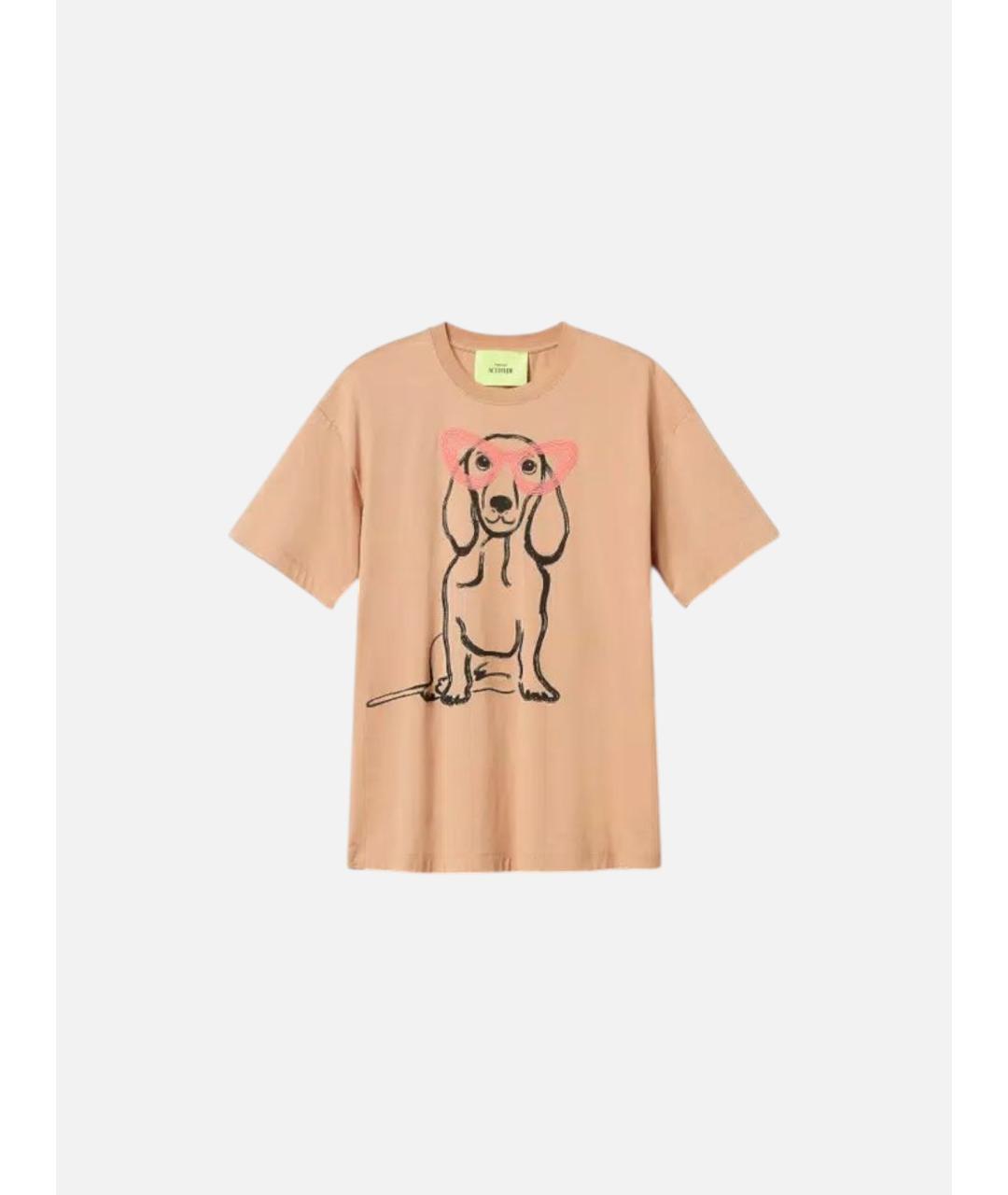 TWIN-SET Бежевая хлопковая футболка, фото 8