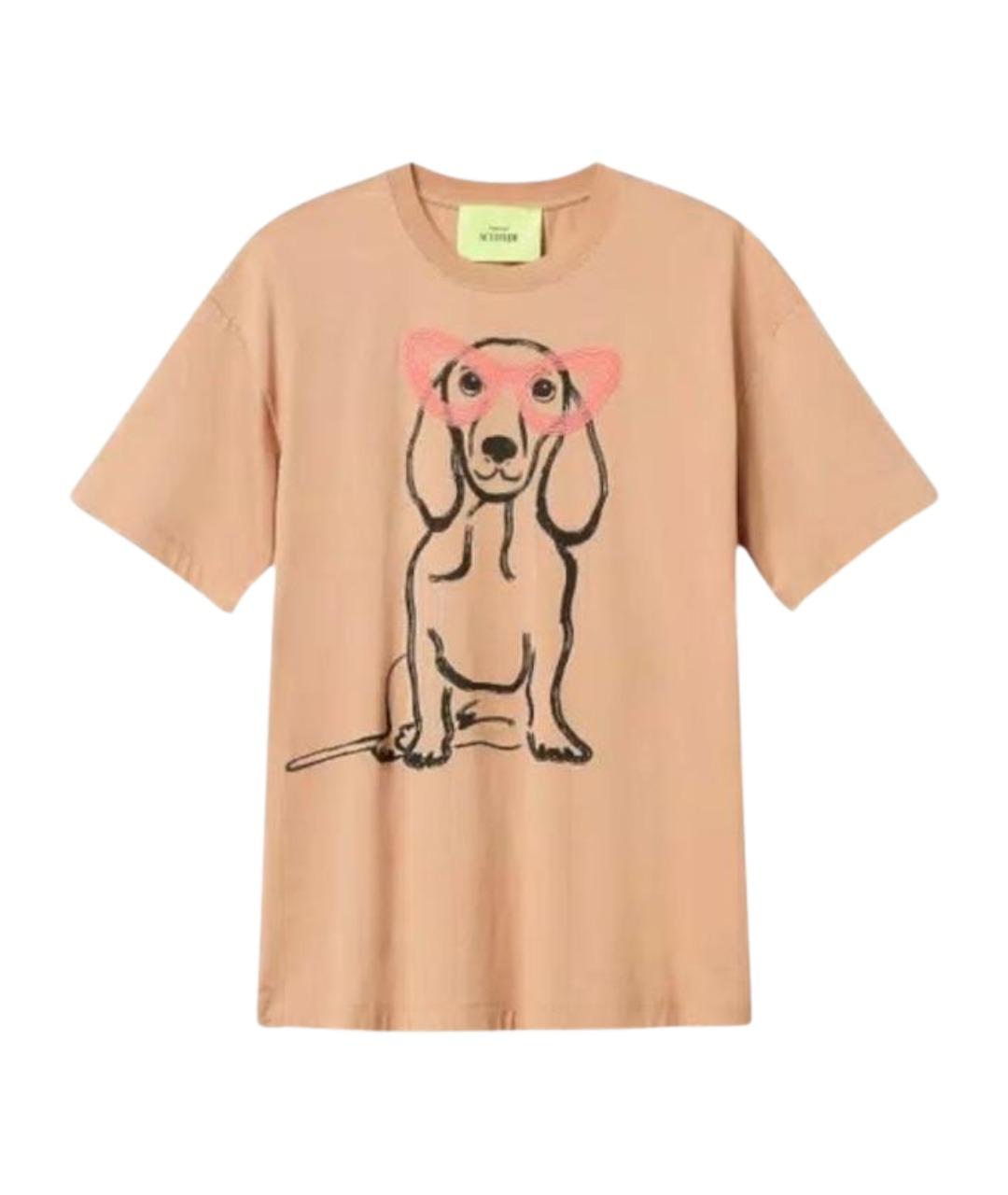 TWIN-SET Бежевая хлопковая футболка, фото 1