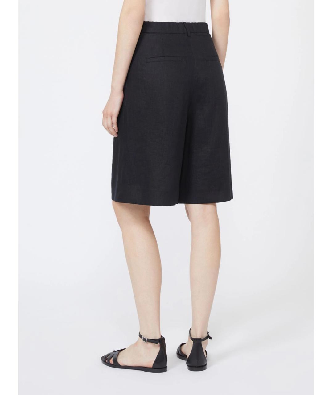 MAX MARA STUDIO Черные льняные шорты, фото 4
