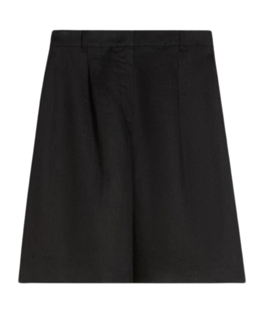 MAX MARA STUDIO Черные льняные шорты, фото 1