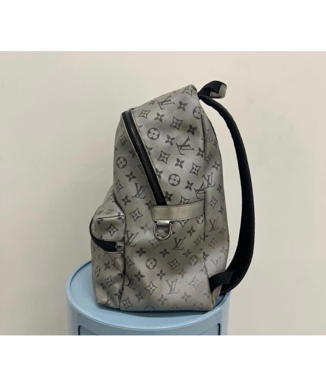 LOUIS VUITTON Серебрянный кожаный рюкзак, фото 2