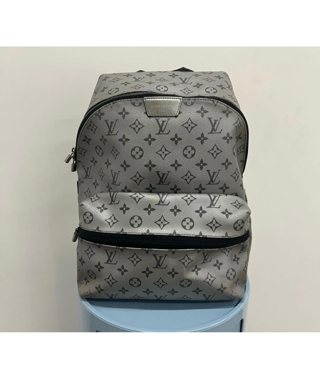 LOUIS VUITTON Серебрянный кожаный рюкзак, фото 6