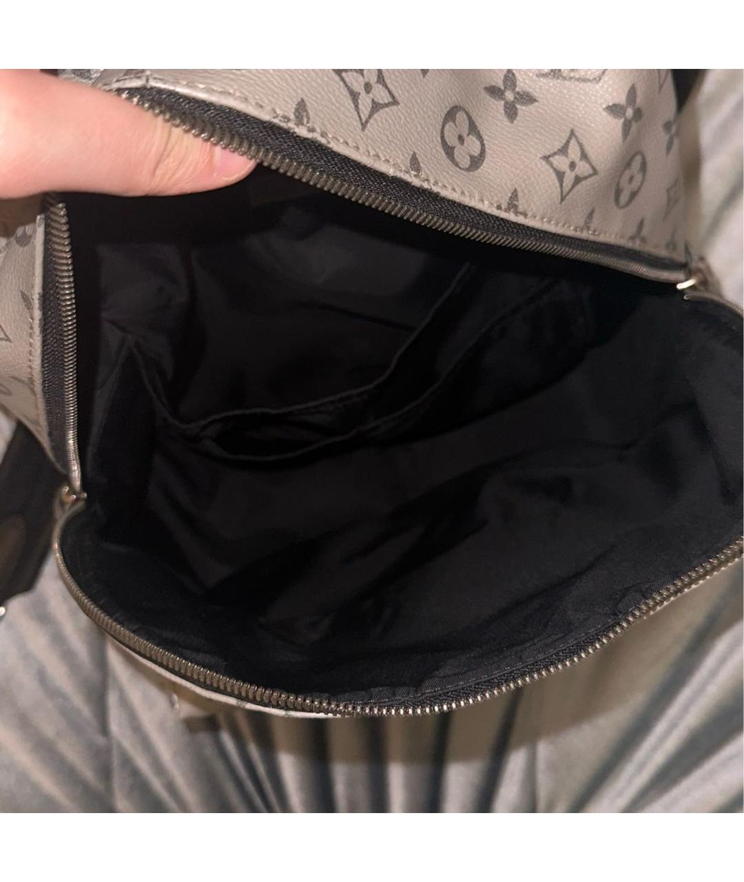 LOUIS VUITTON Серебрянный кожаный рюкзак, фото 4