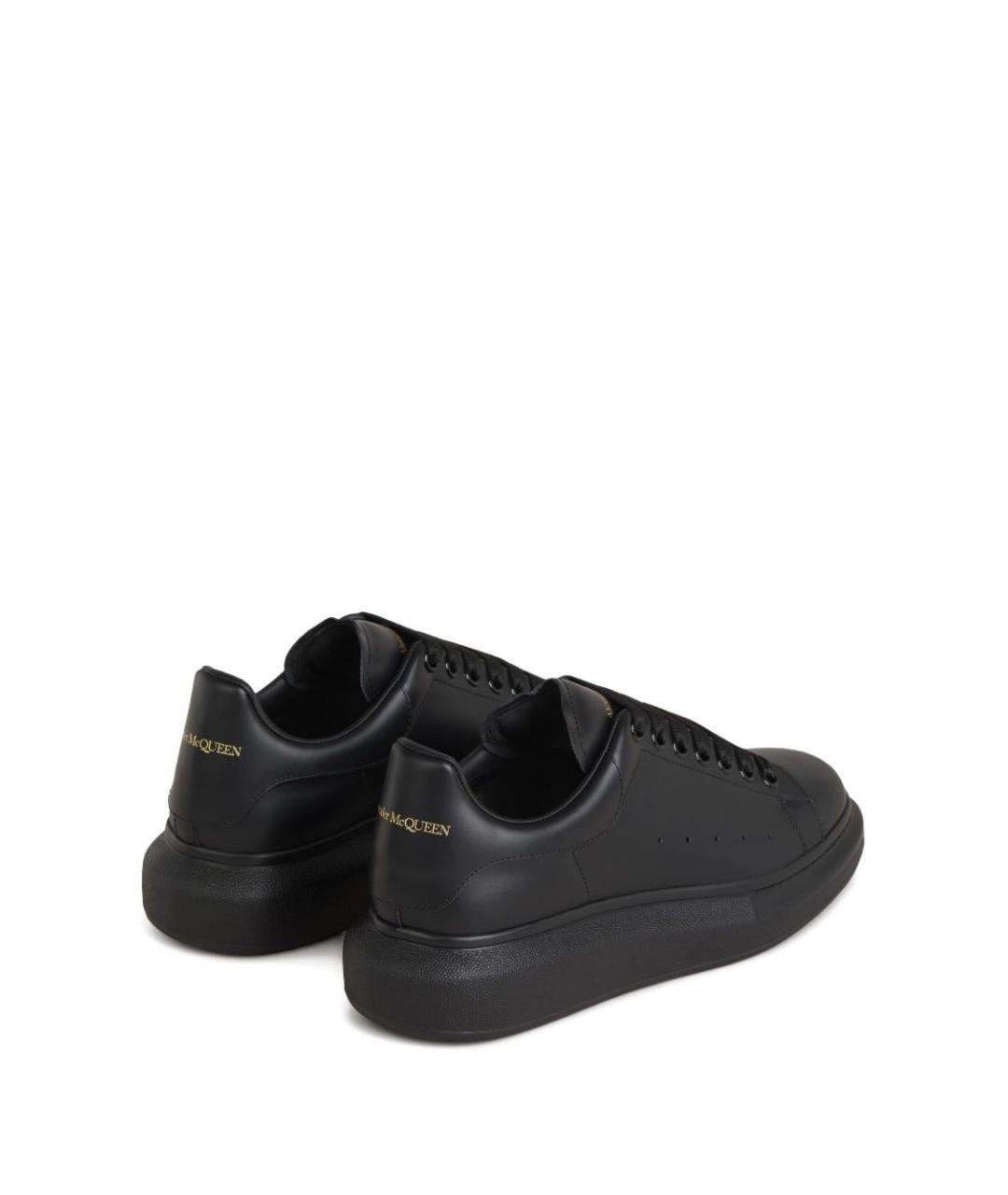 ALEXANDER MCQUEEN Черные кожаные низкие кроссовки / кеды, фото 2