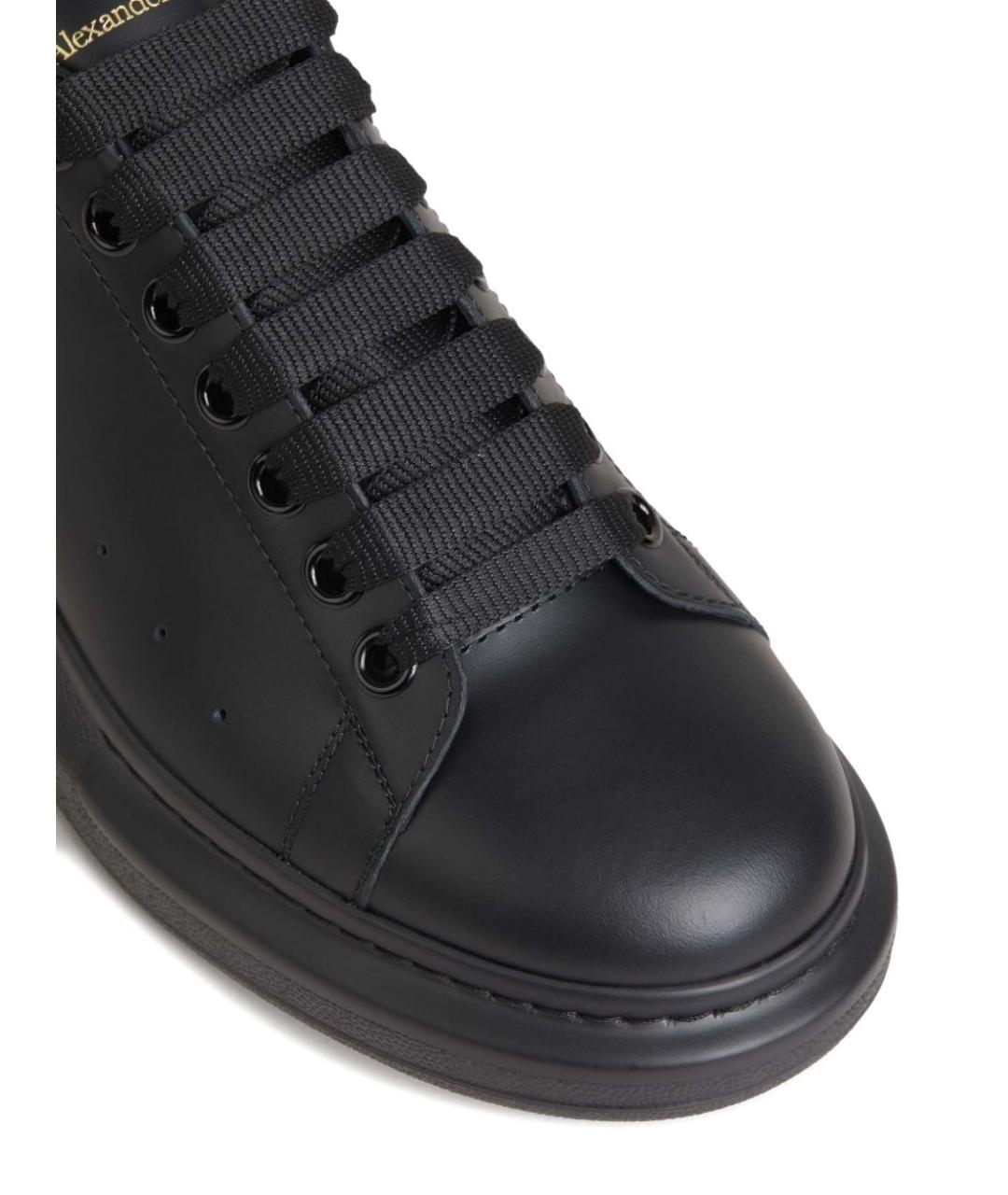 ALEXANDER MCQUEEN Черные кожаные низкие кроссовки / кеды, фото 4