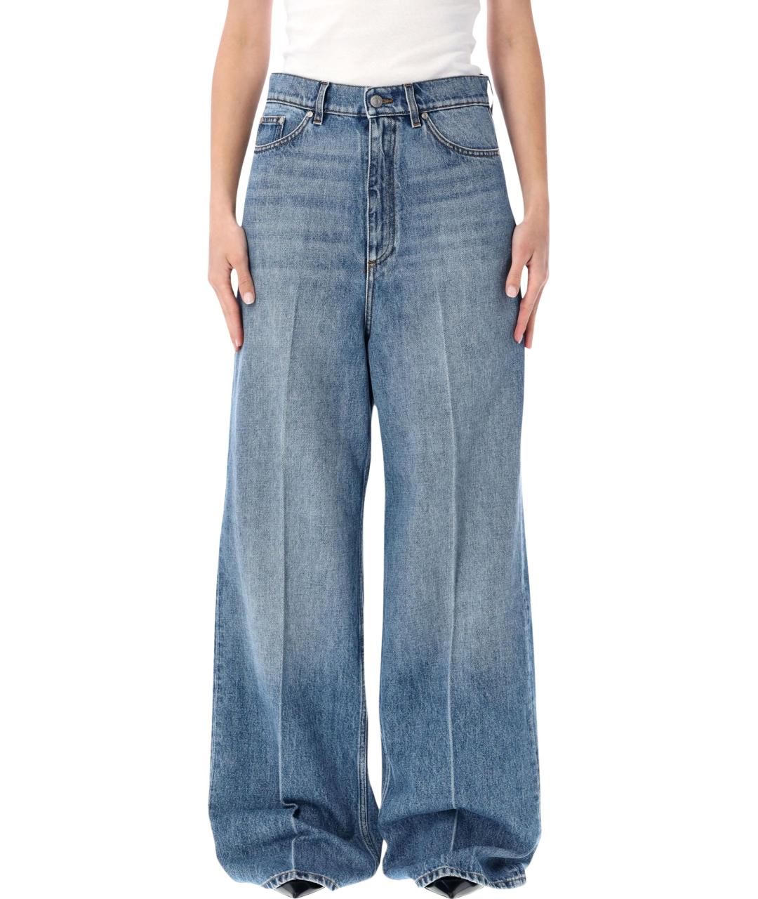 STELLA MCCARTNEY Синие хлопковые прямые джинсы, фото 1