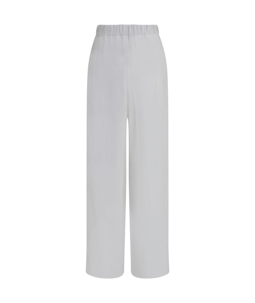 LORO PIANA Белые льняные прямые брюки, фото 2