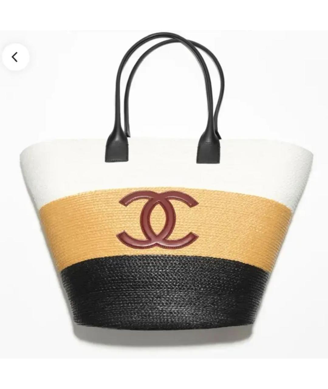 CHANEL Мульти пелетеная пляжная сумка, фото 4