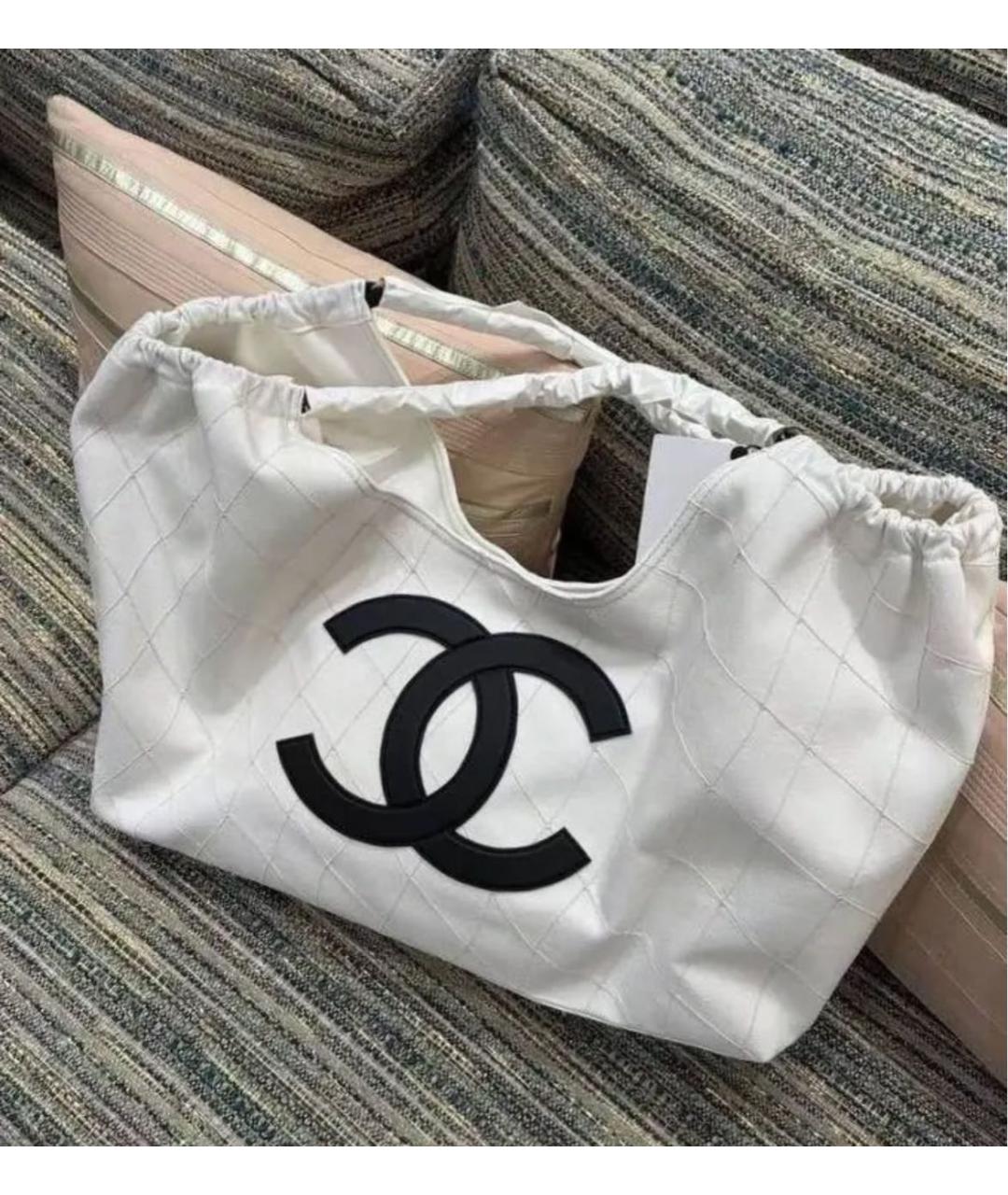 CHANEL Белая пляжная сумка, фото 4