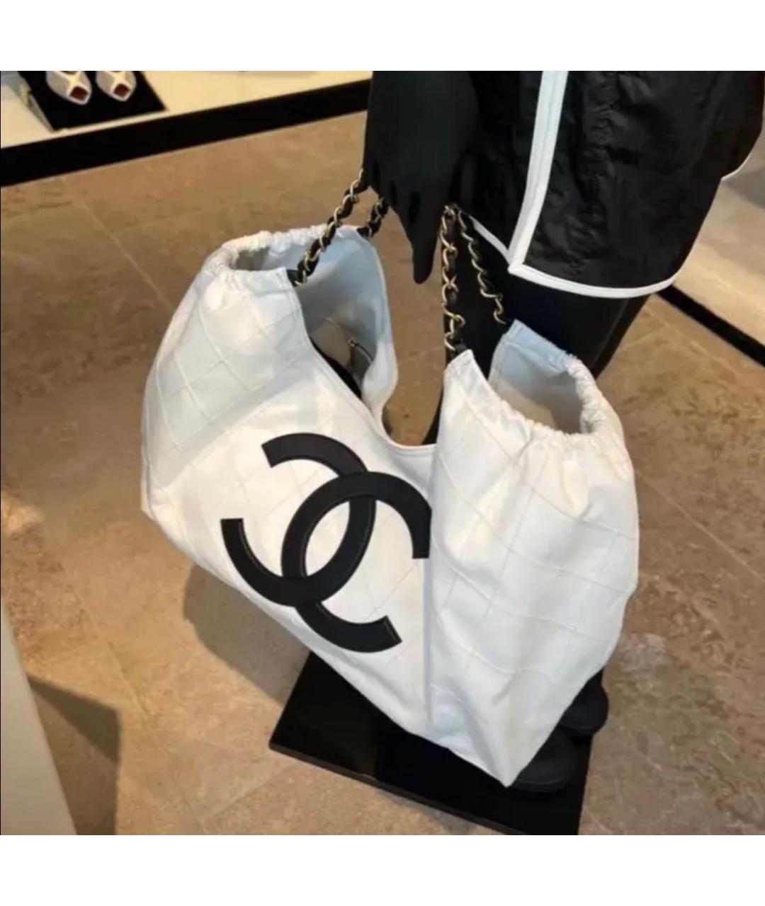 CHANEL Белая пляжная сумка, фото 3